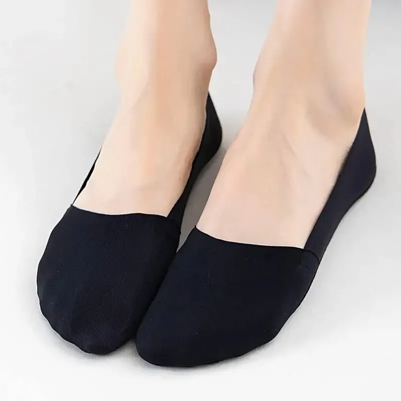 5-Pairs: Low Cut No Show Socks for Women - Invisible, Non Slip, Breathable, Moisture Wicking