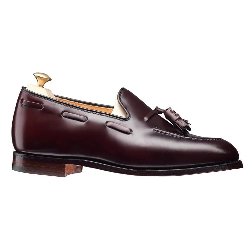 6CM/2.36 Inches CMR CHAMARIPA Men's Burgundy Cordovan Tassel Loafers