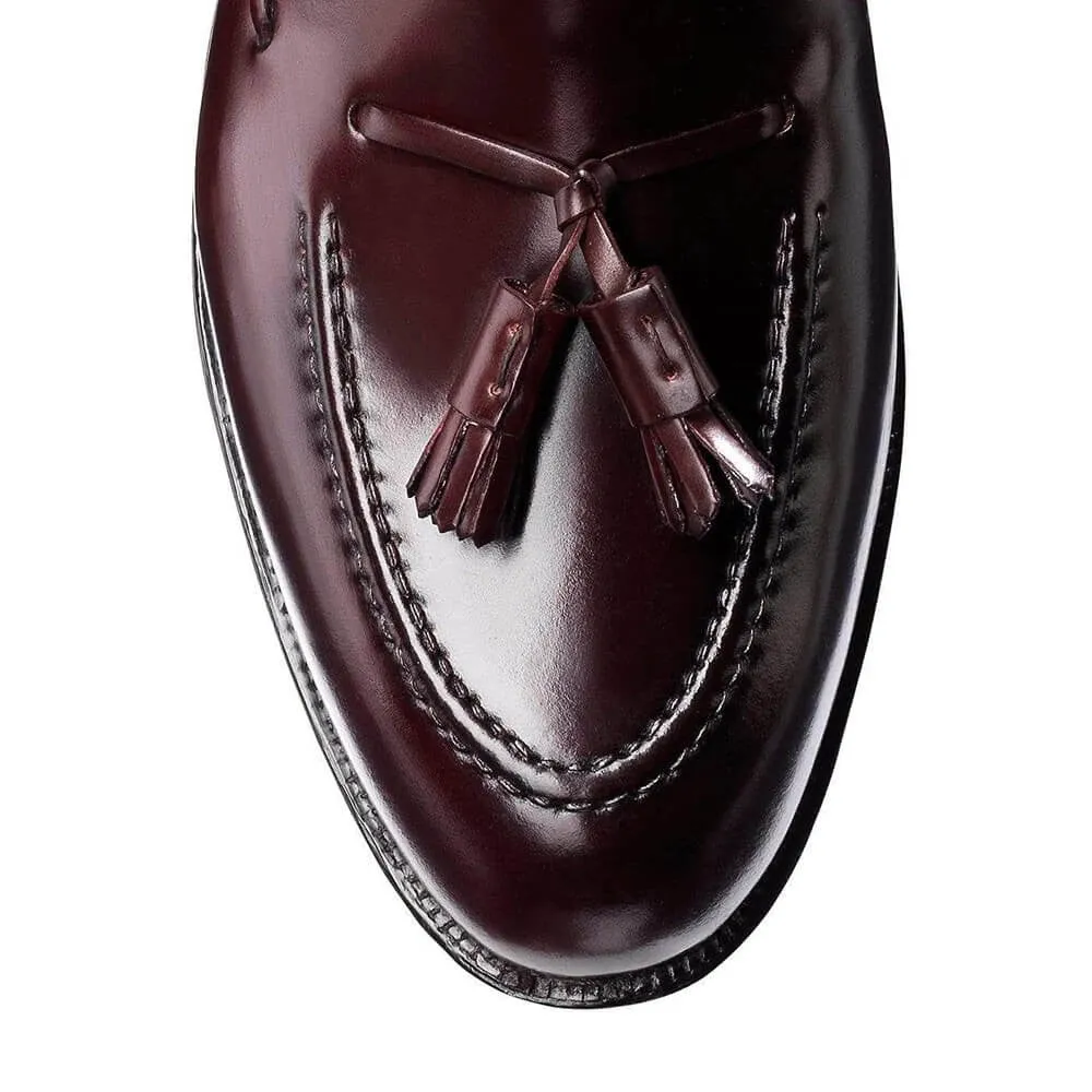 6CM/2.36 Inches CMR CHAMARIPA Men's Burgundy Cordovan Tassel Loafers