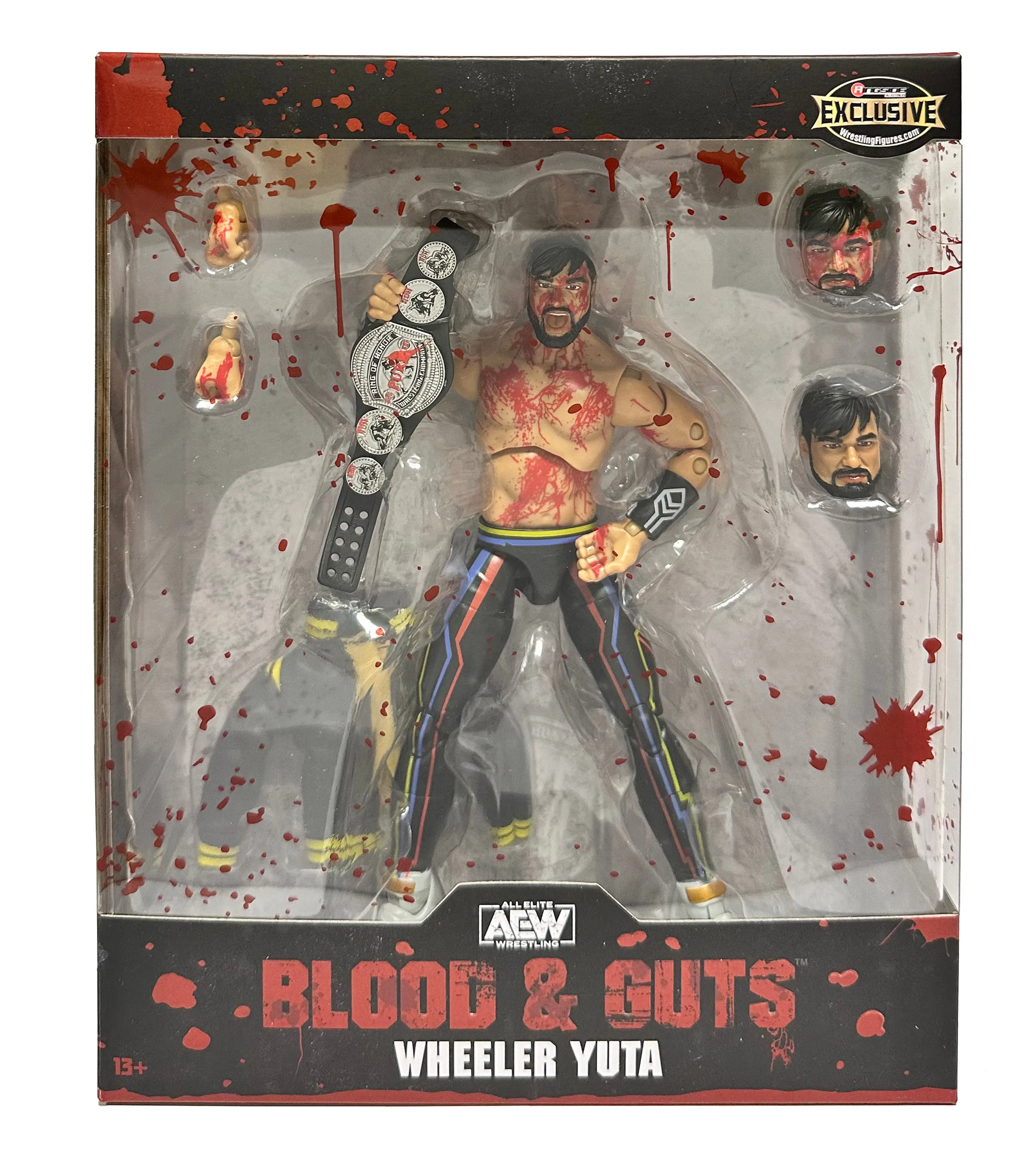 AEW : Wheeler Yuta "Forged in Combat" Blood & Guts Ringside Exclusive Figure Set * Hand Signed *