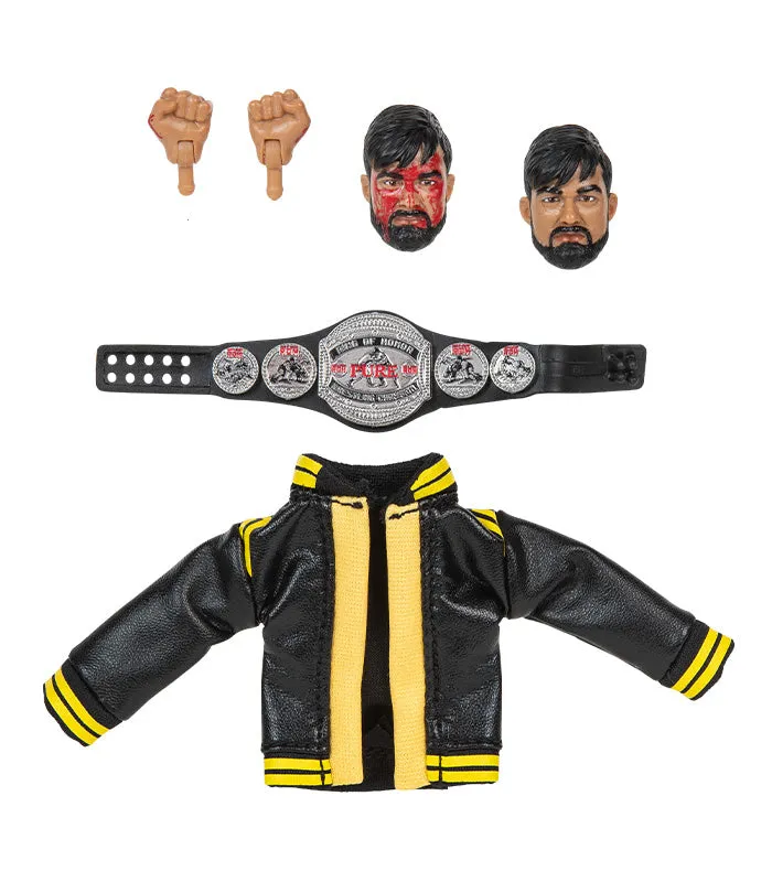 AEW : Wheeler Yuta "Forged in Combat" Blood & Guts Ringside Exclusive Figure Set * Hand Signed *