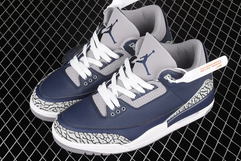 AIR JORDAN 3 RETRO GEORGETOWN MIDNIGHT NAVY/CEMENT GREY/WHITE