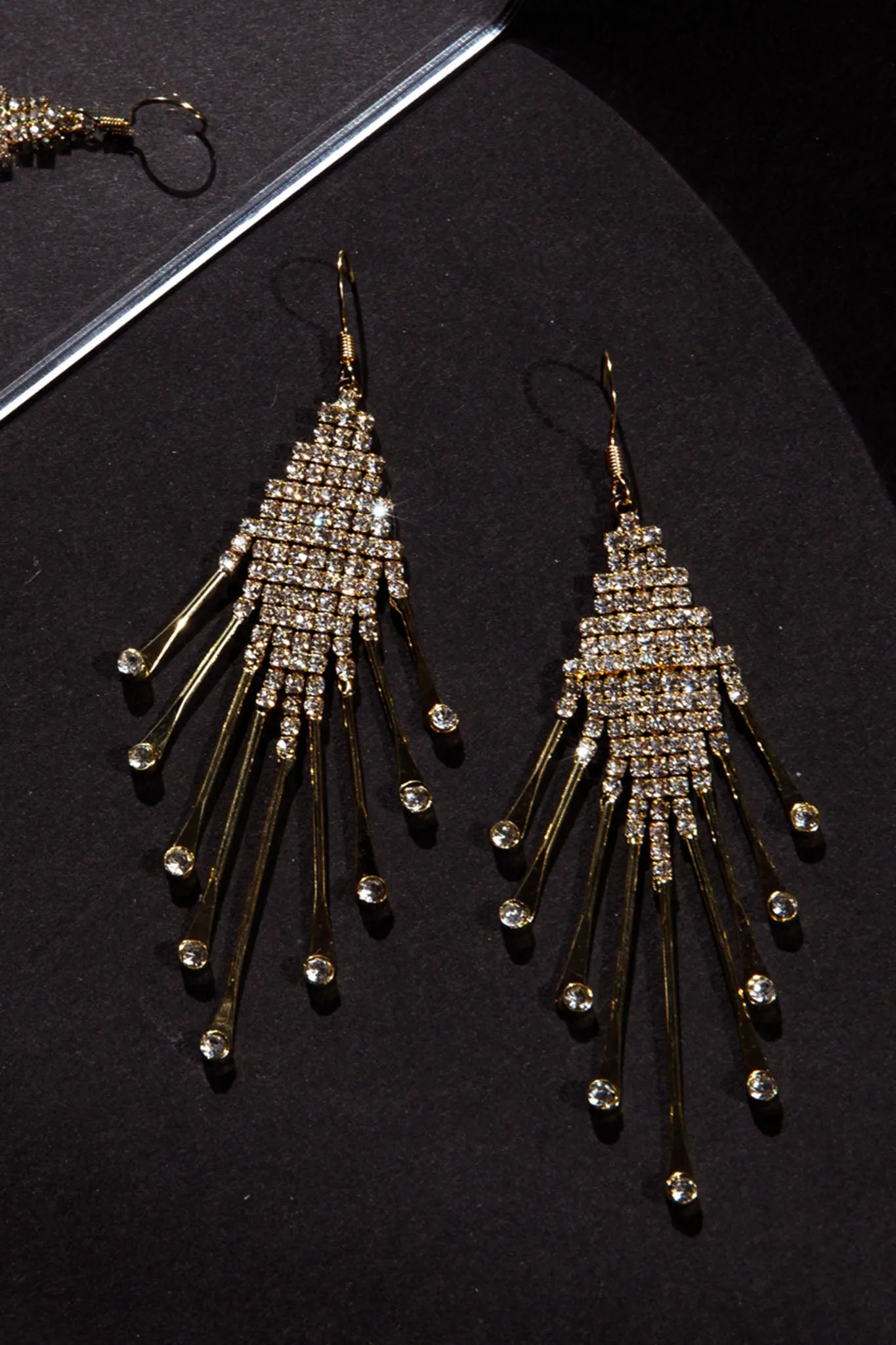 Alessandra Diamante Tassel Hook Earrings Gold