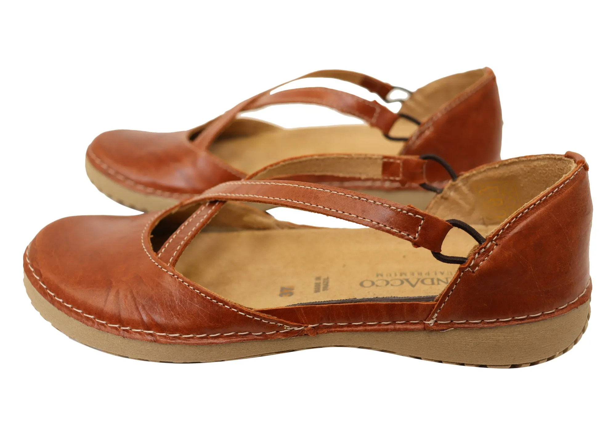 Andacco Moxley Womens Comfortable Leather Shoes Made In Brazil