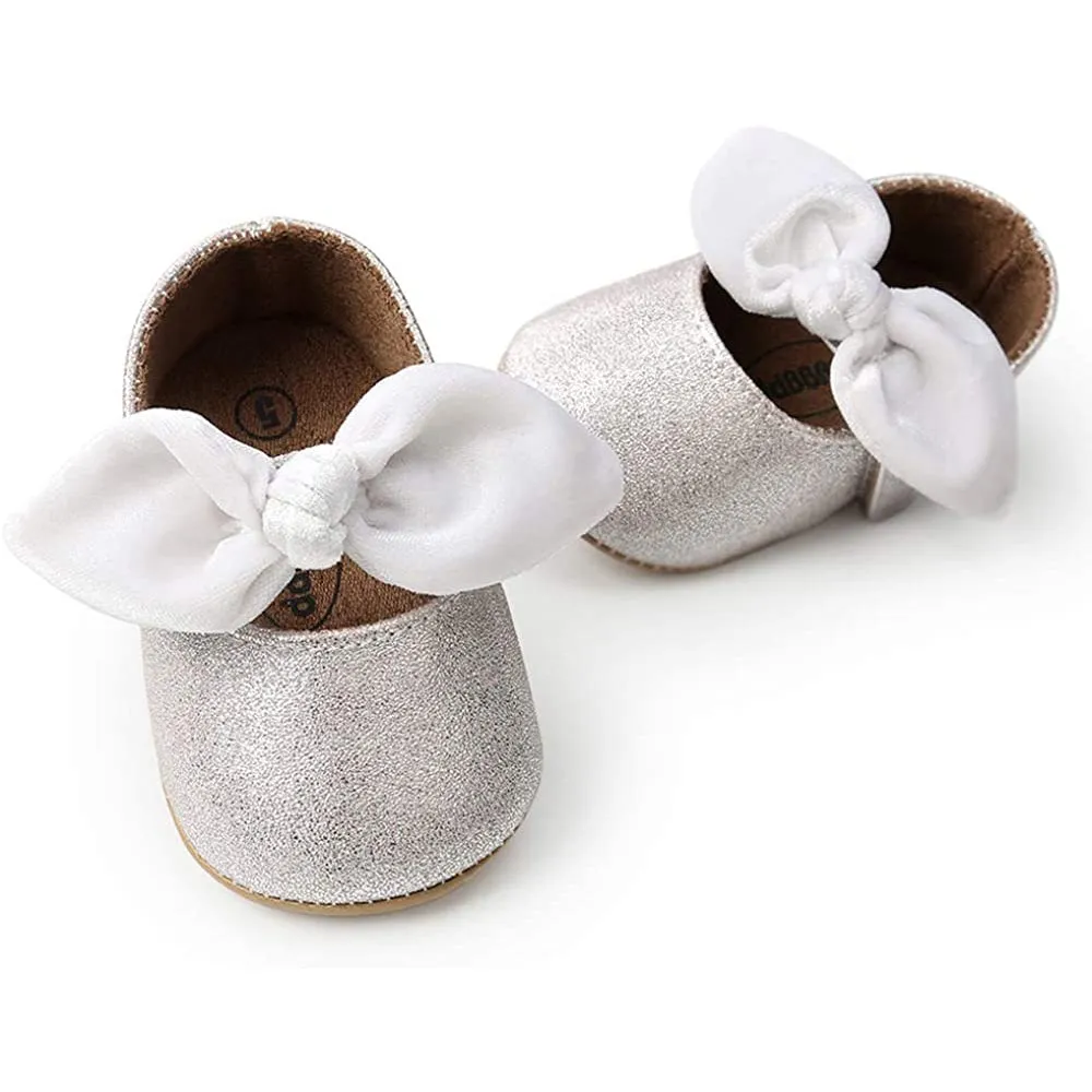 Antheron Baby Girls Mary Jane Flats with Bowknot