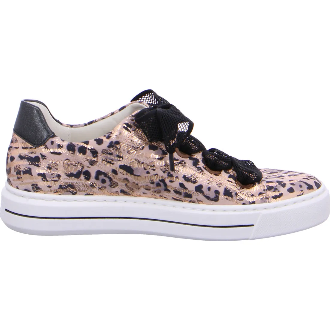 Ara Ladies Lace Up Flatform Sneaker Leopard Print