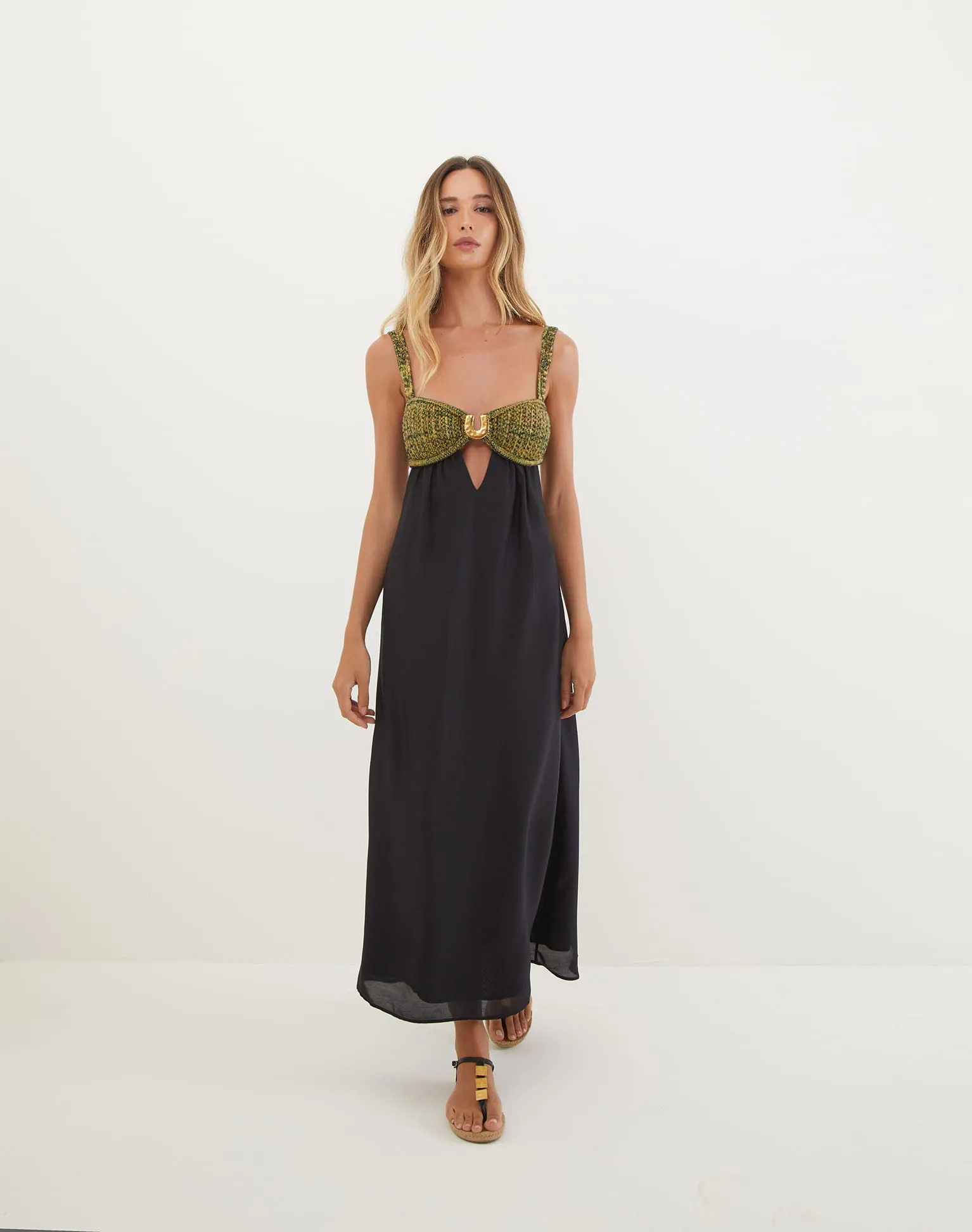 Aria Long Dress - Black