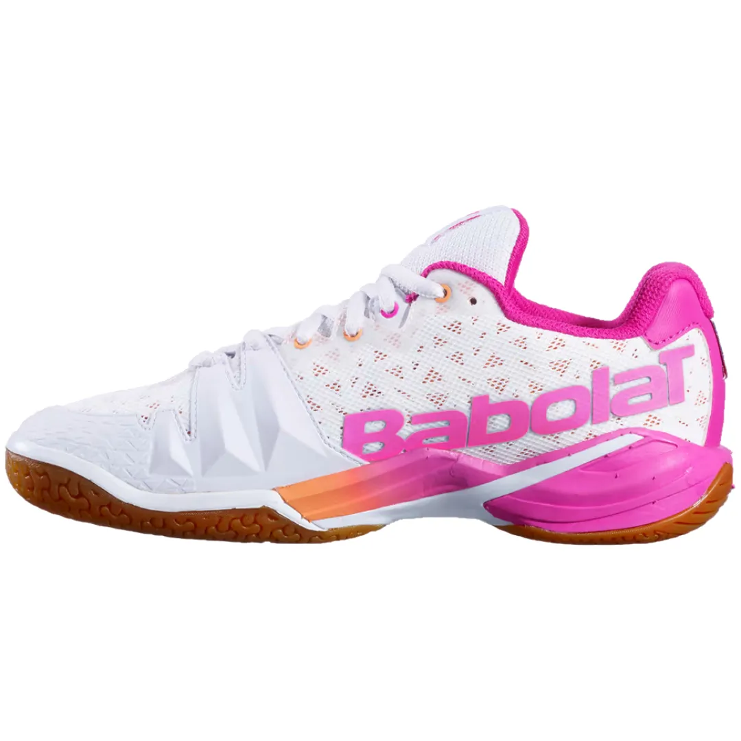 Babolat Shadow Tour Women's Badminton Shoes - White/Pink