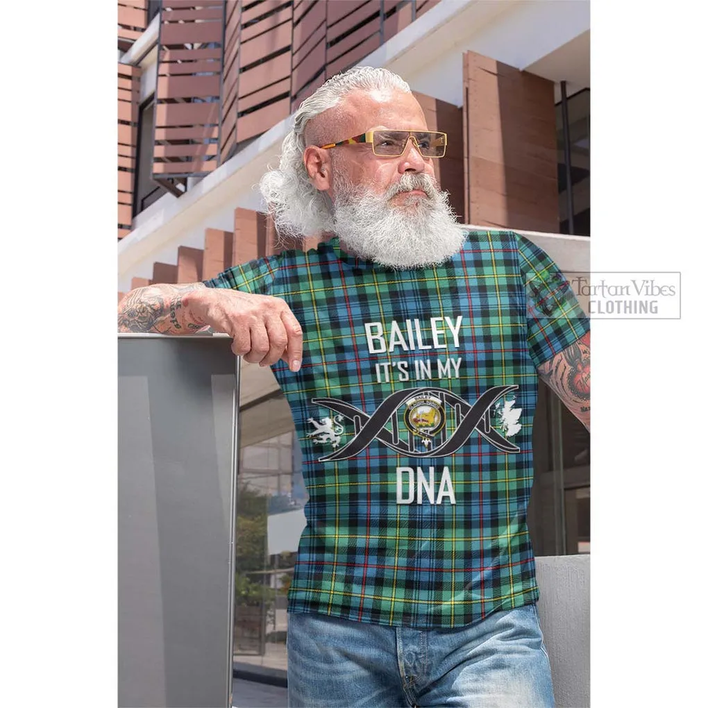 Bailey Ancient Tartan Cotton T-shirt with Family Crest DNA In Me Style