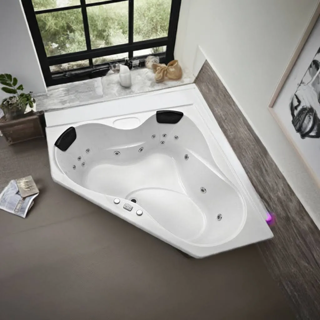 Broadway Bathroom Alcazar 1510mm Spa With Spa Key Remote 16 Jets White