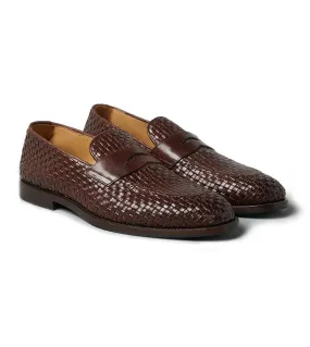 BRUNELLO CUCINELLI Woven Leather Loafer