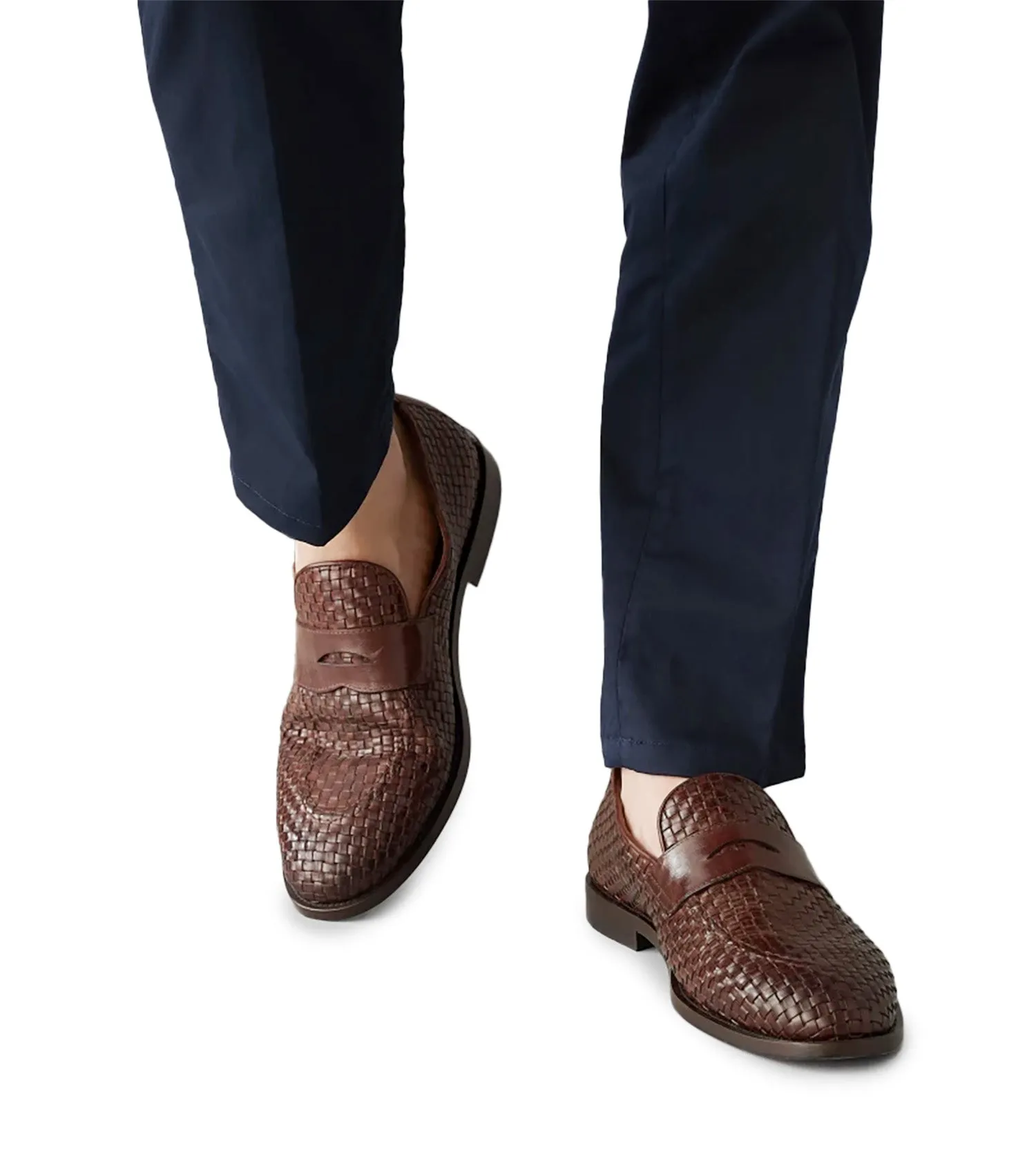 BRUNELLO CUCINELLI Woven Leather Loafer