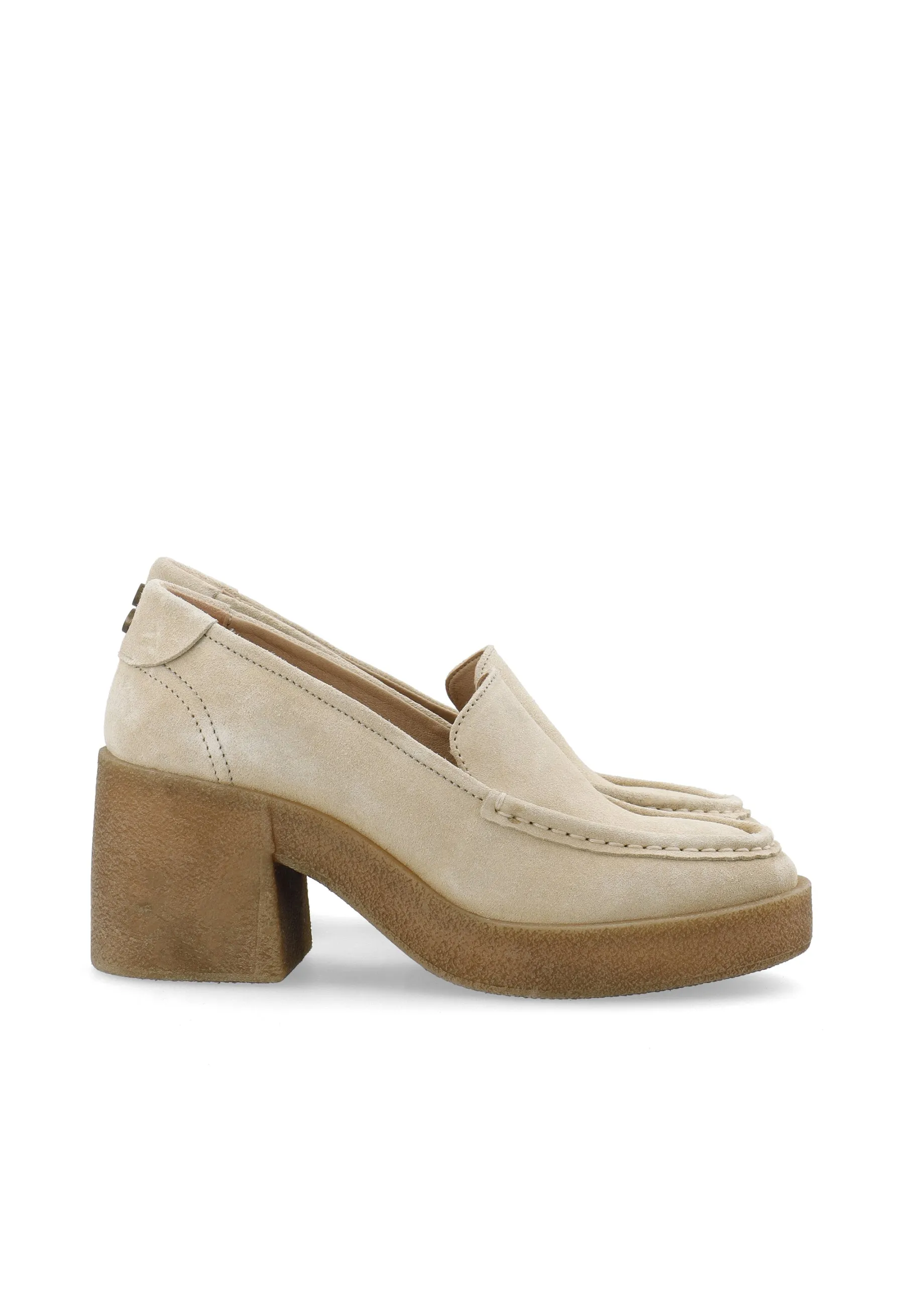 Casemily Beige Suede Loafers