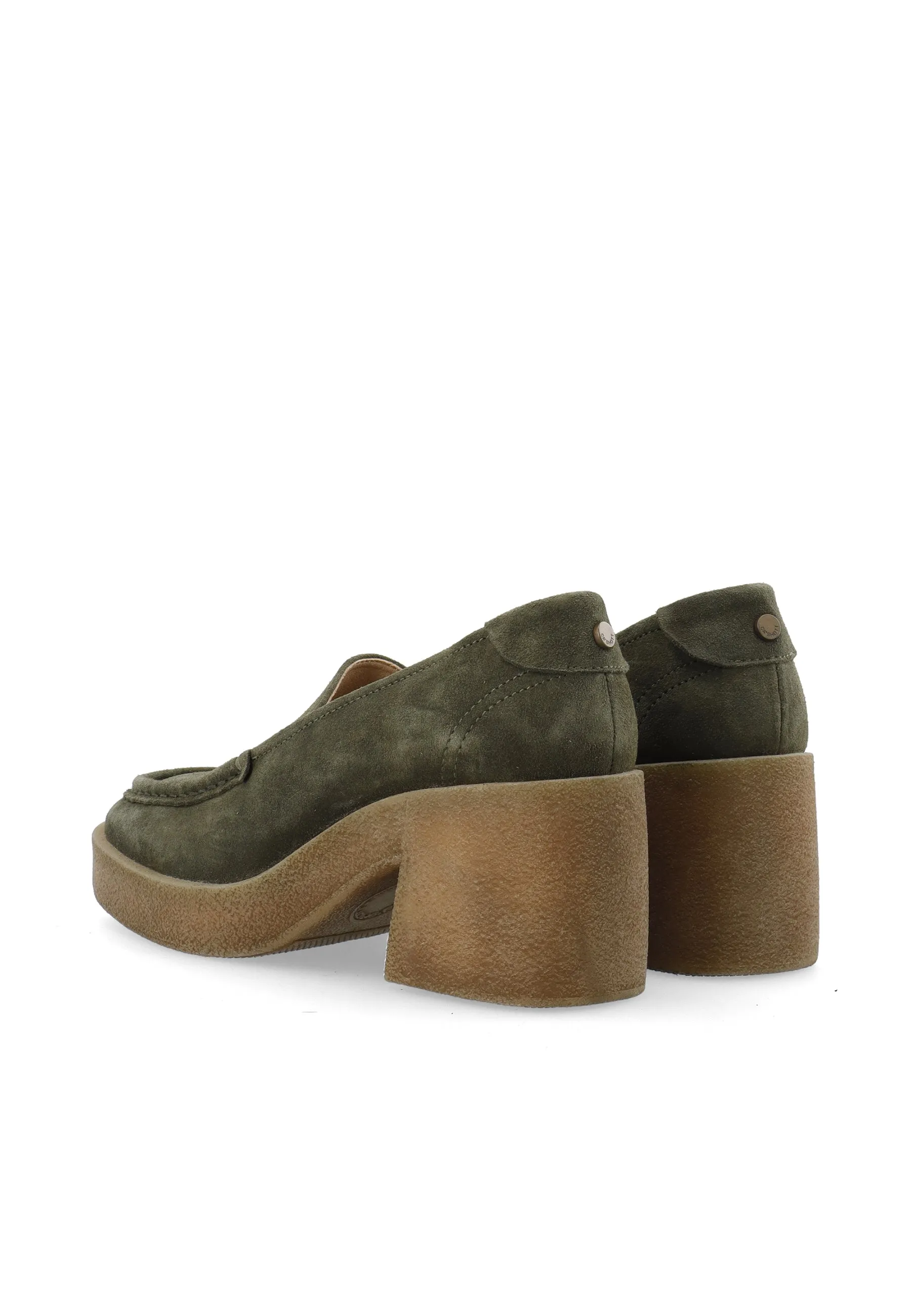 Casemily Dark Olive Suede Loafers