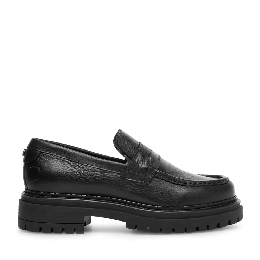 Cashannah Black Leather Loafers