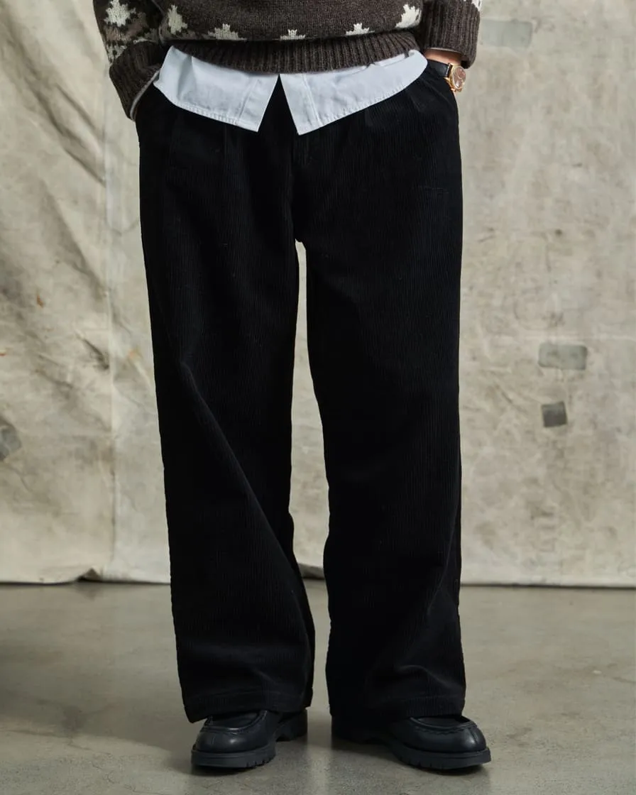 Cord Loose Straight Trousers