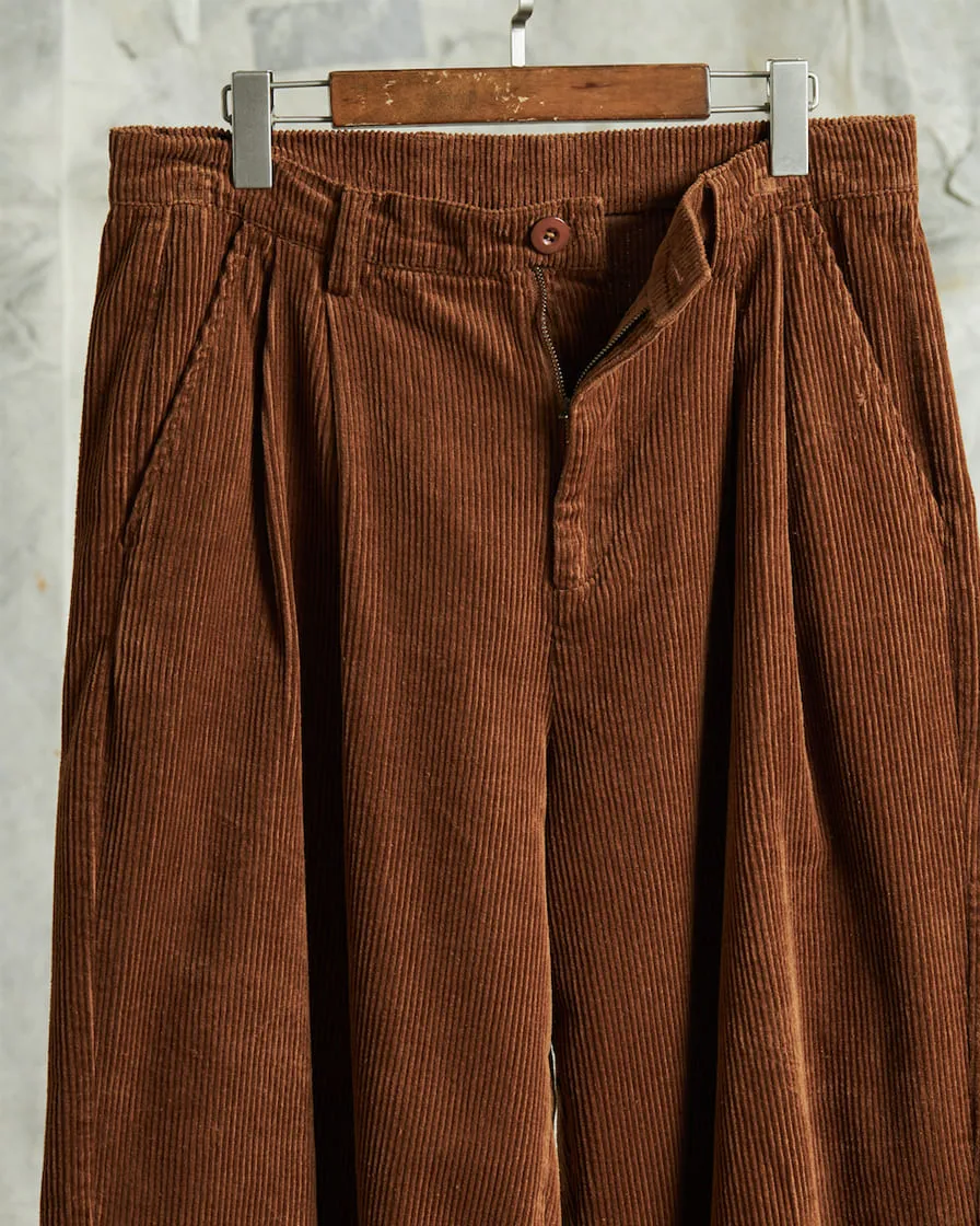 Cord Loose Straight Trousers