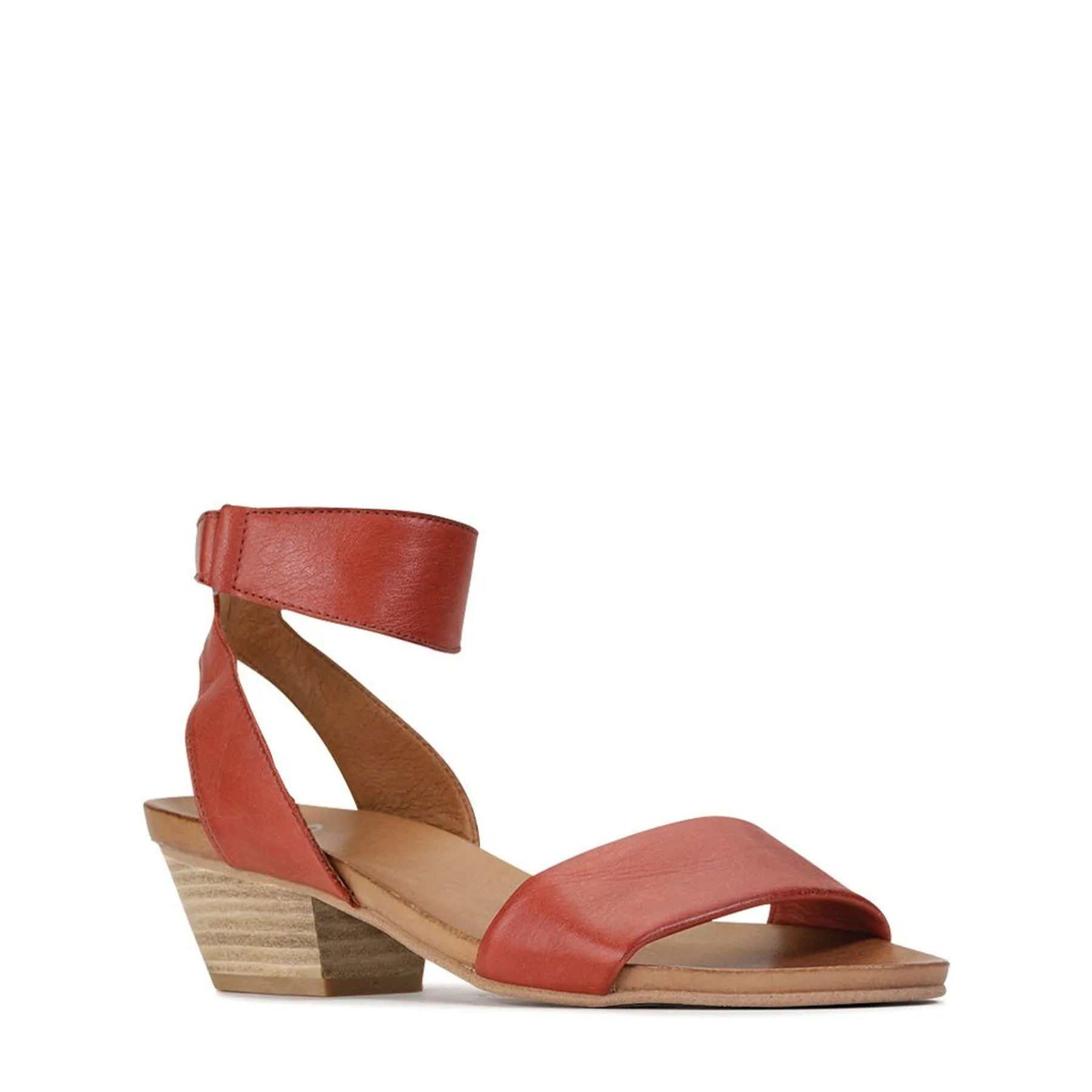 CUBO WOODEN STACK HEEL SANDALS LEATHER