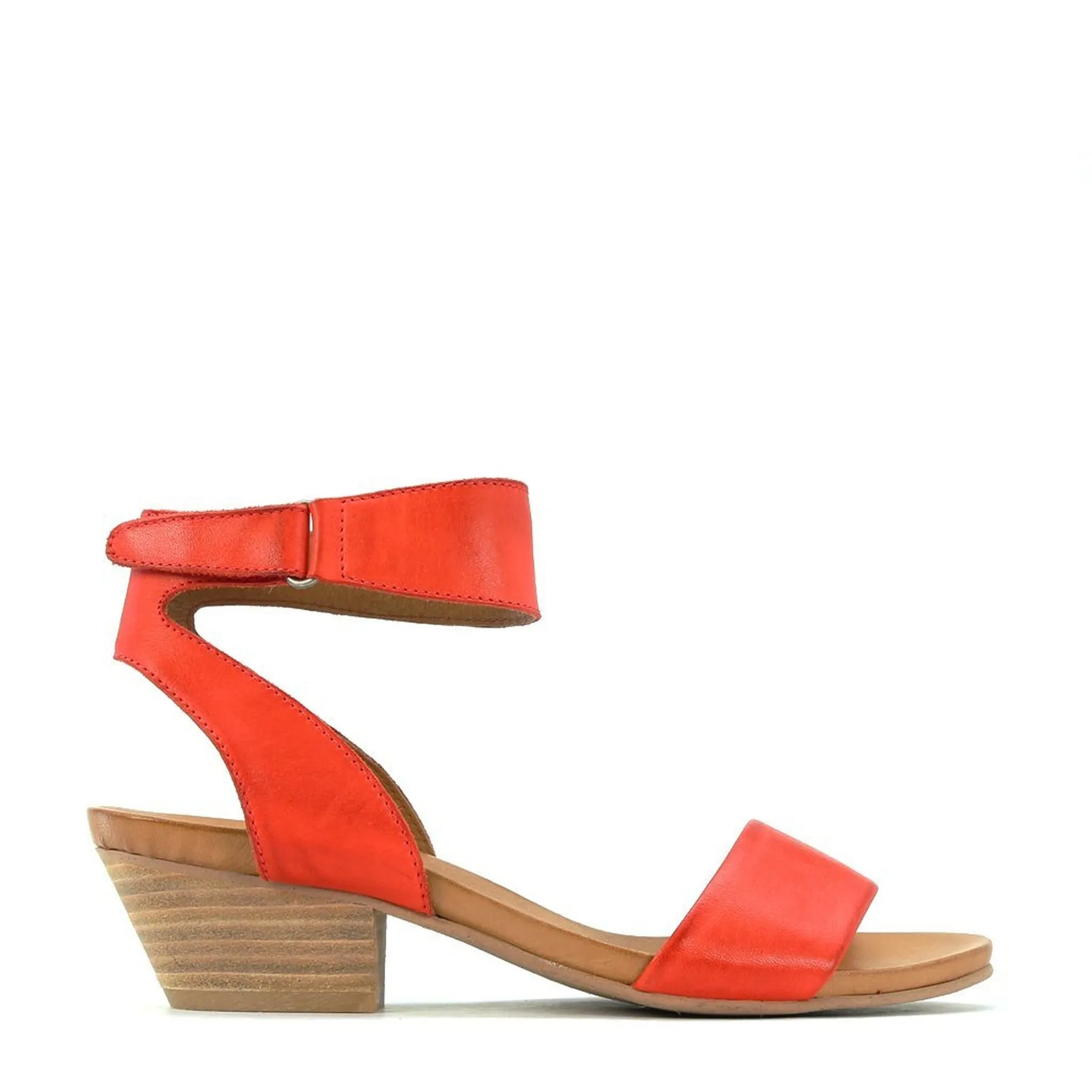 CUBO WOODEN STACK HEEL SANDALS LEATHER