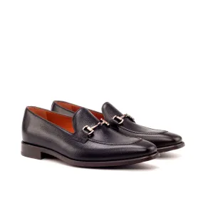 DapperFam Luciano in Dark Brown Men's Italian Leather & Italian Pebble Grain Leather Loafer