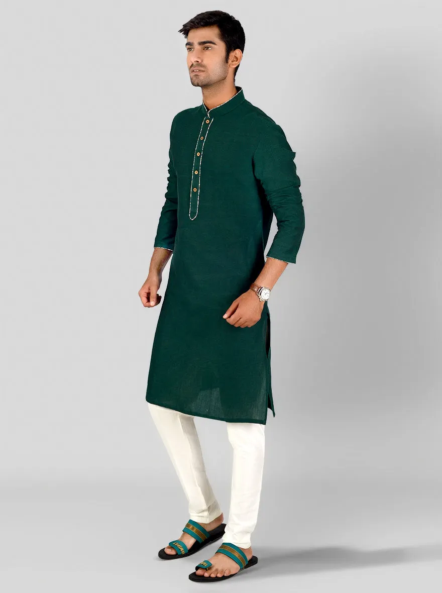 Dark Green Kurta | Azania