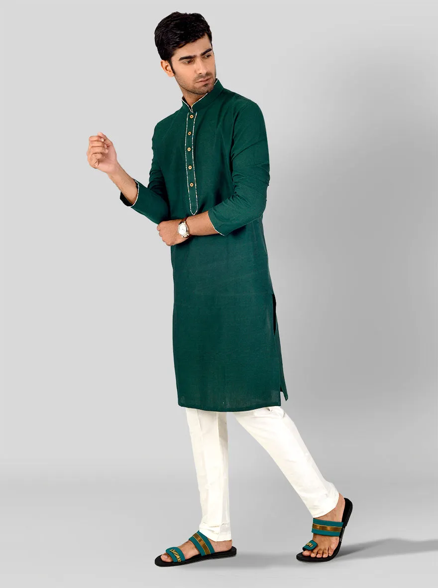 Dark Green Kurta | Azania