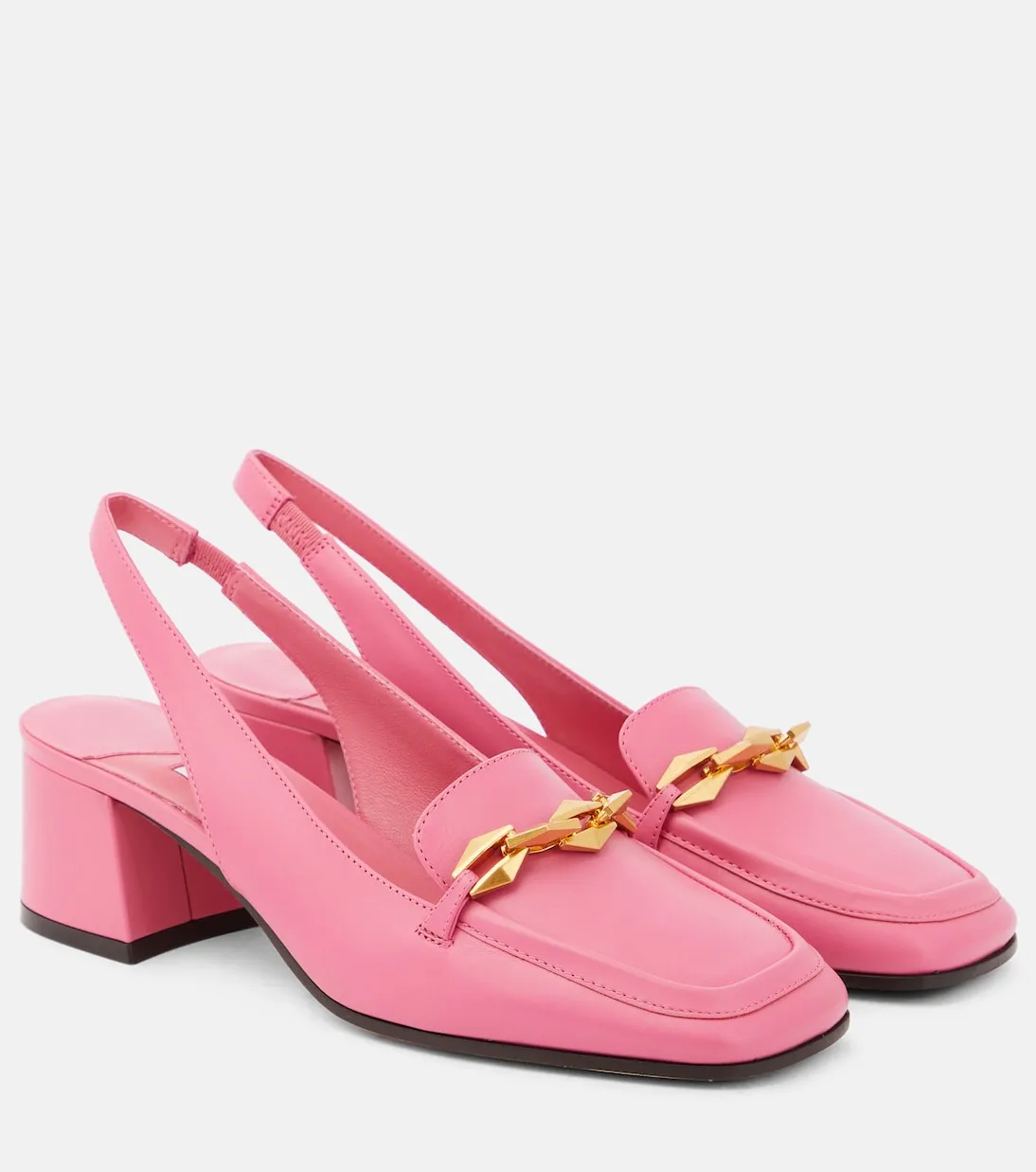 Diamond tilda 45 Jimmy Choo leather loafers, pink