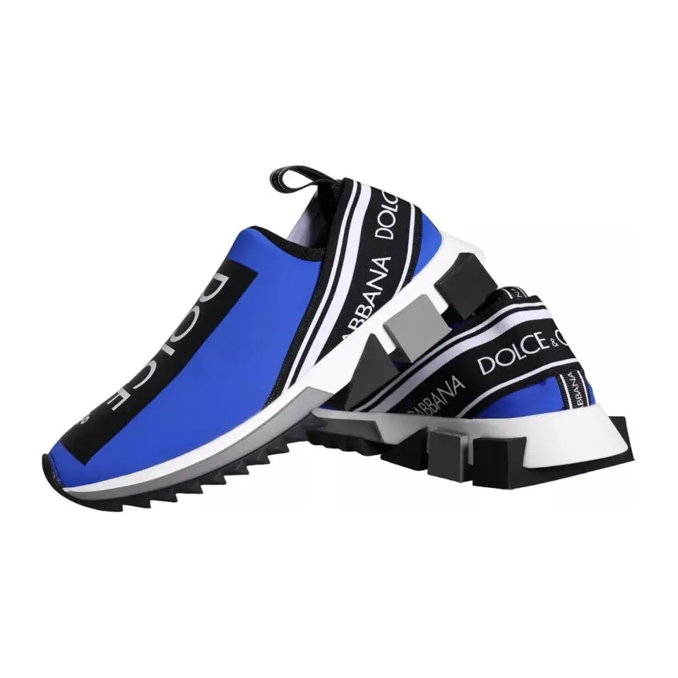 Dolce & Gabbana Blue Logo Low Top Sorrento Sneakers Shoes