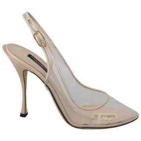 Dolce & Gabbana Elegant Nude Beige Slingback Heels