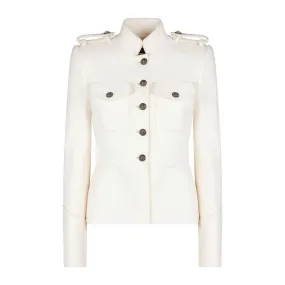 Dolce & Gabbana White Wool Jackets & Coat