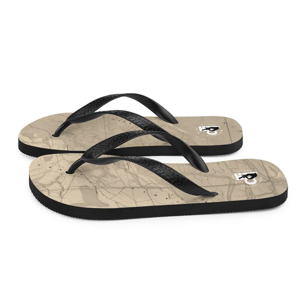 DTI James Island Map Parchments Flip-Flops