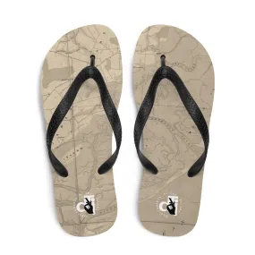 DTI James Island Map Parchments Flip-Flops