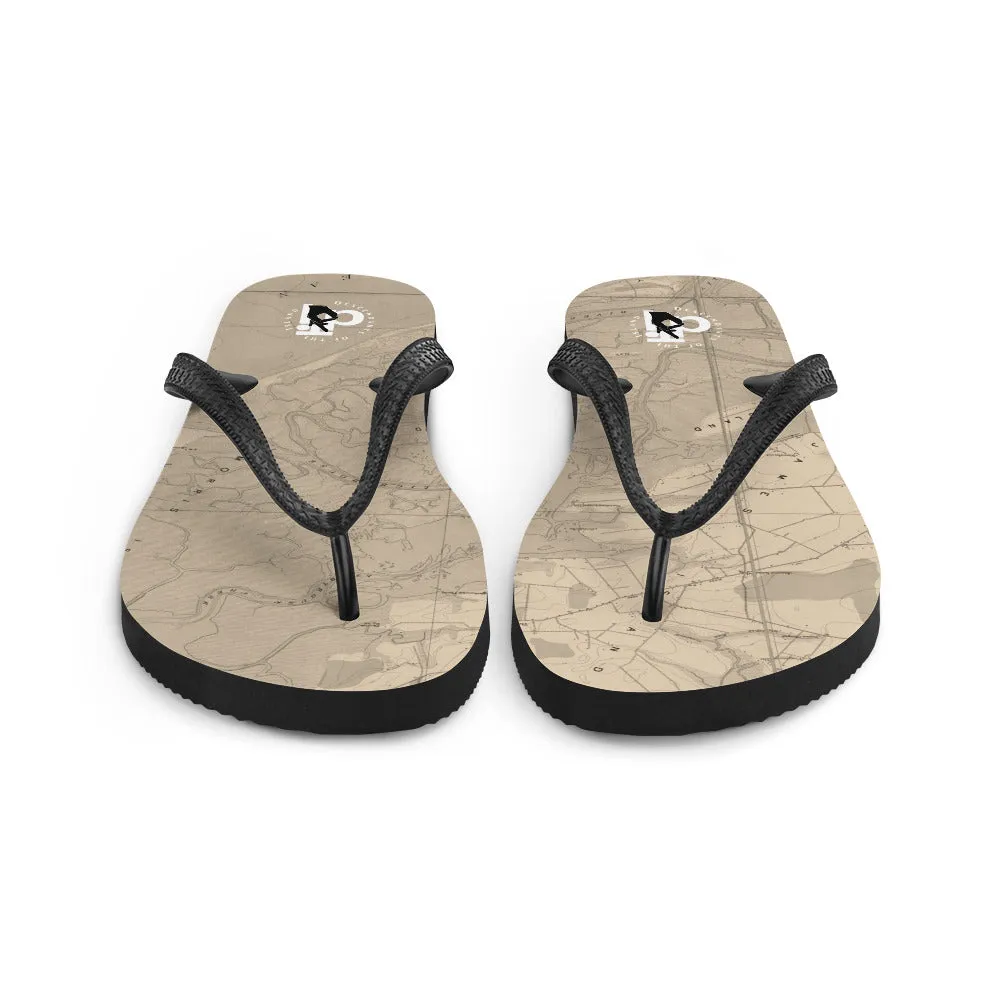 DTI James Island Map Parchments Flip-Flops