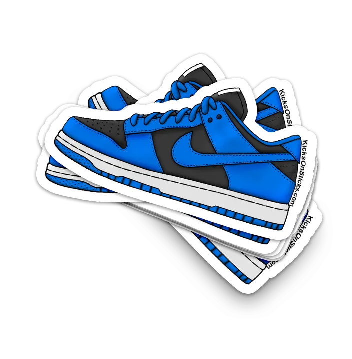 Dunk Low "Black Hyper Cobalt" Sneaker Sticker