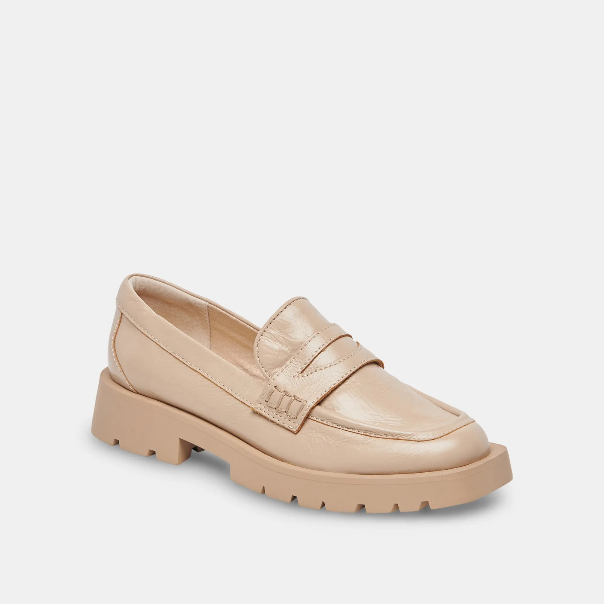 ELIAS WIDE FLATS SESAME CRINKLE PATENT