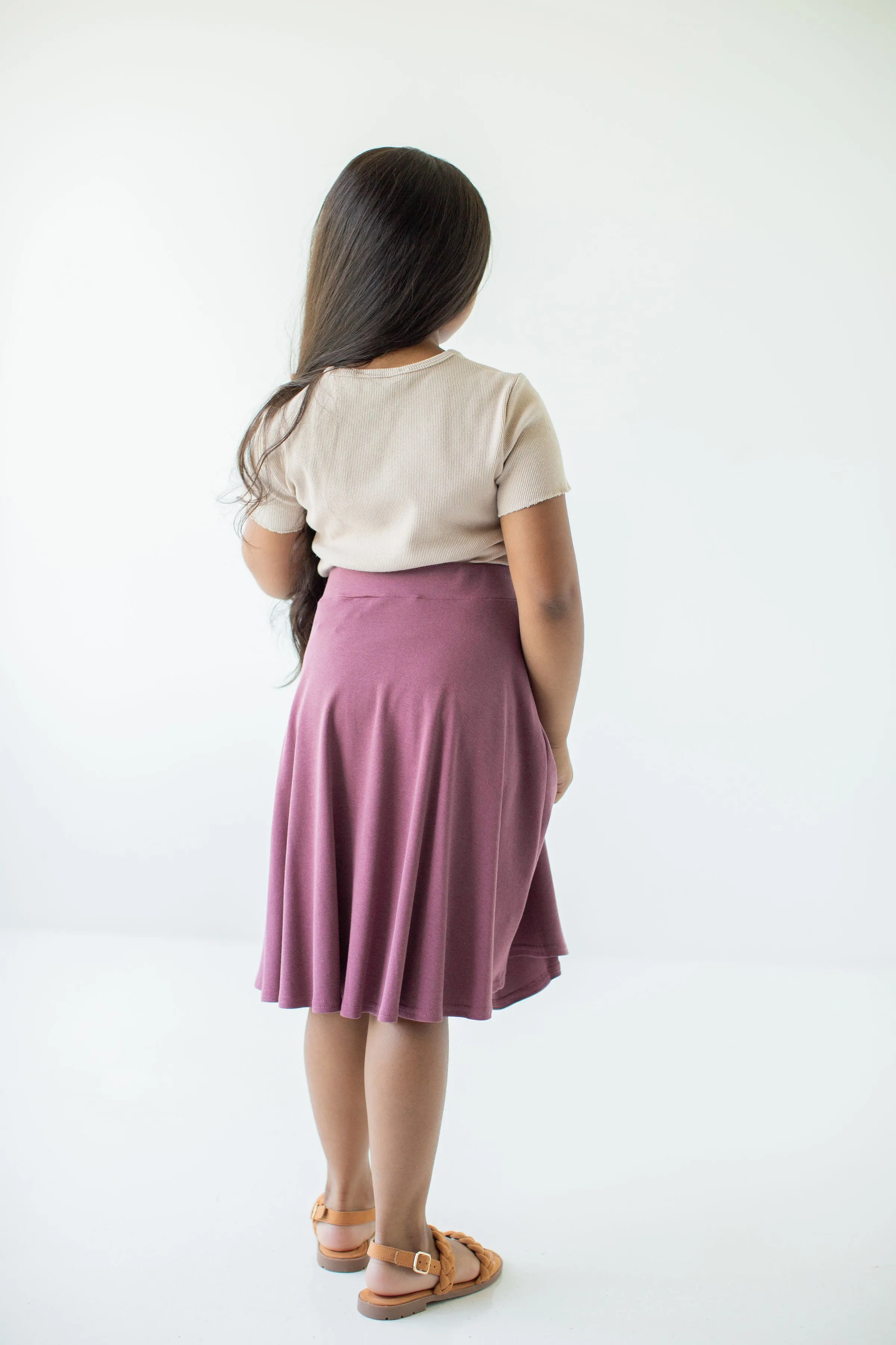 'Eva' Girl Cotton Blend Skater Skirt