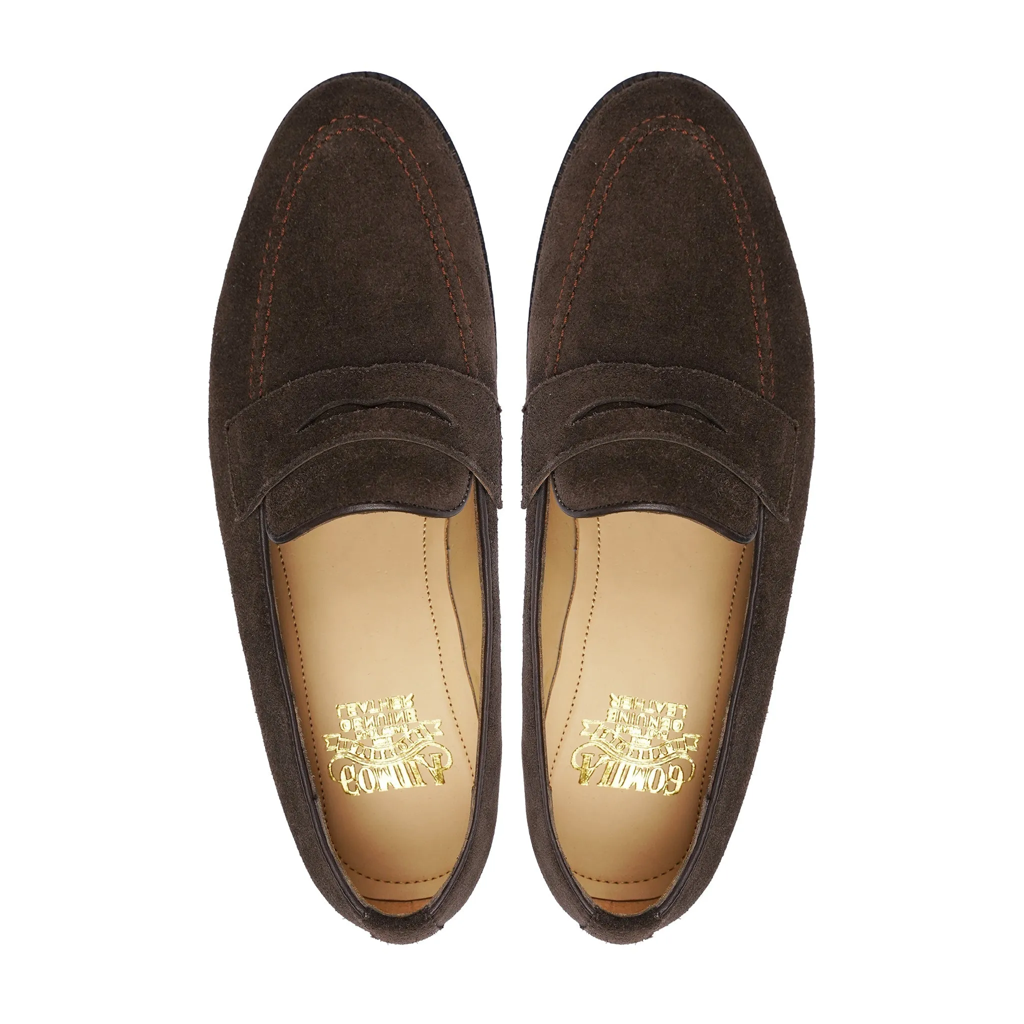 Favara - Men's Dark Brown Kid Suede Loafer