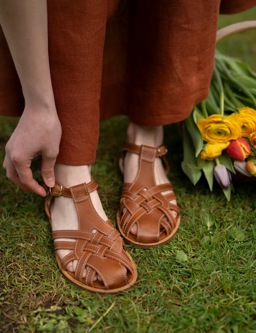 Florence Sandal - Cognac