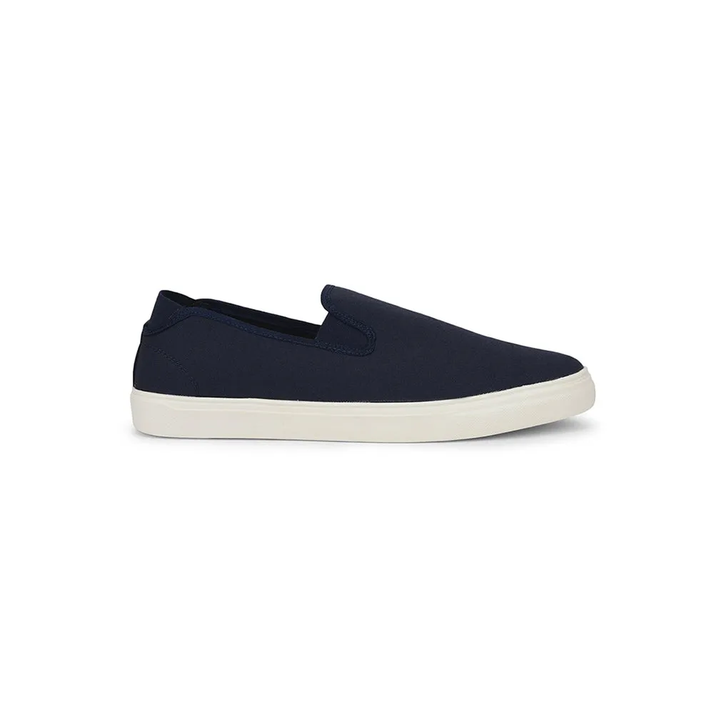 Gliders Non-Lacing Navy Blue Casual Sneakers For Men HYPER-E By Liberty