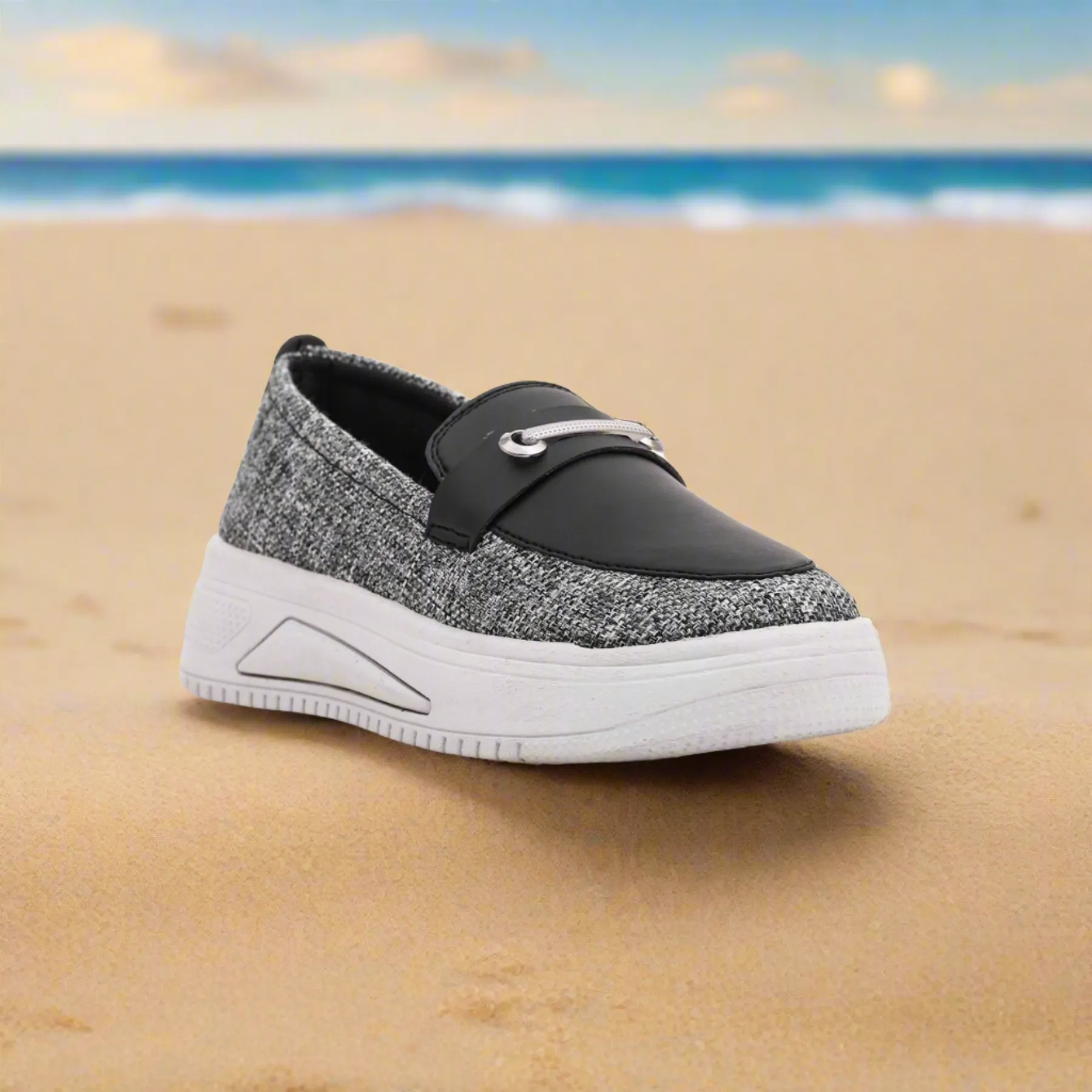 Grey Slip On Sneaker AT9080