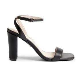 Hailey Dress Sandal in Black Leather