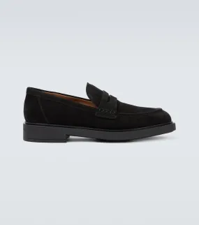 Harris Gianvito Rossi suede loafers, black