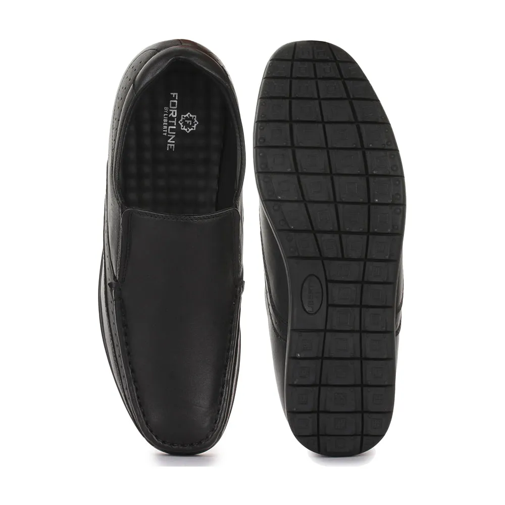 Healers Formal (Black) Slip-On Loafers Shoes For Men FL-1415 By Liberty