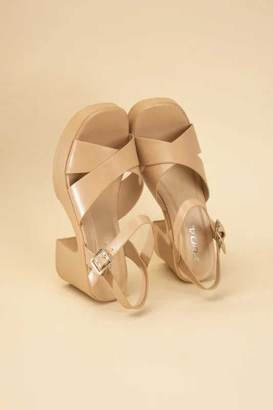 Heels - "Fortune Dynamic" CRISSCROSS SANDAL