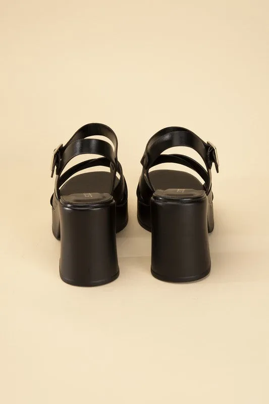 Heels - "Fortune Dynamic" CRISSCROSS SANDAL