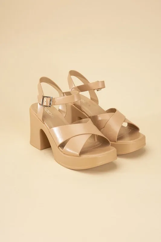 Heels - "Fortune Dynamic" CRISSCROSS SANDAL