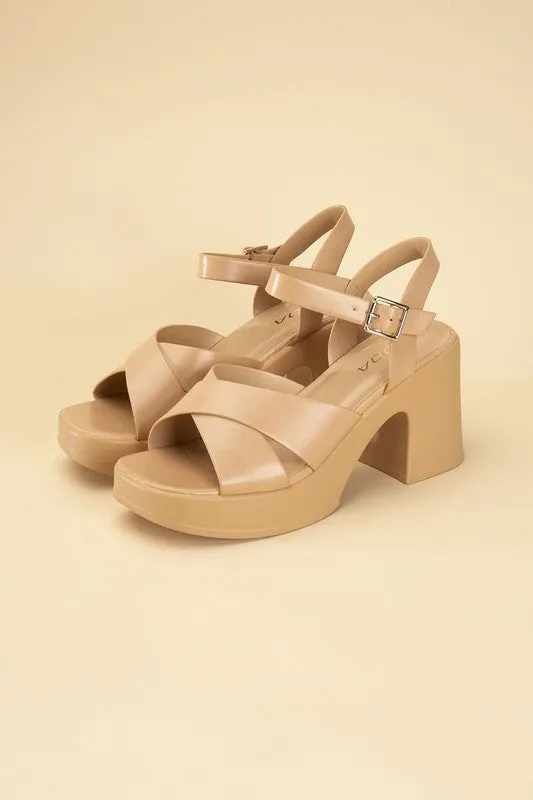 Heels - "Fortune Dynamic" CRISSCROSS SANDAL