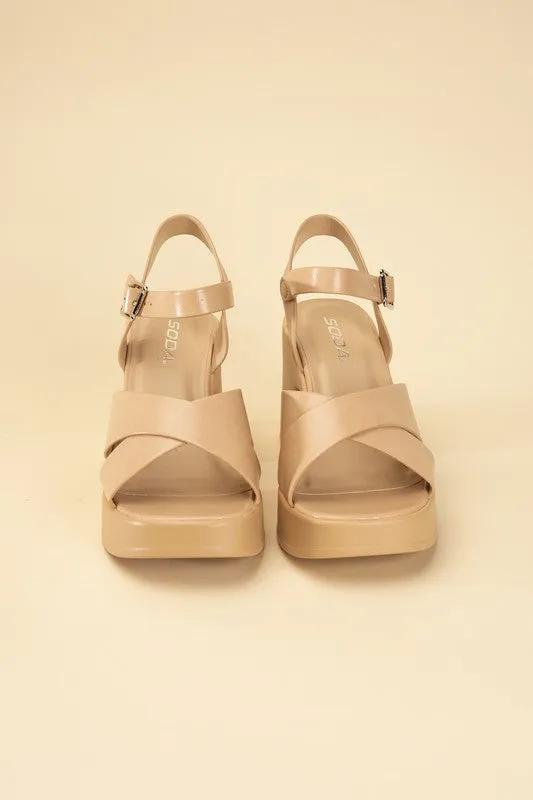 Heels - "Fortune Dynamic" CRISSCROSS SANDAL