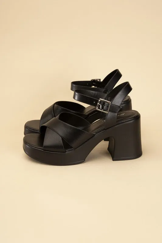 Heels - "Fortune Dynamic" CRISSCROSS SANDAL