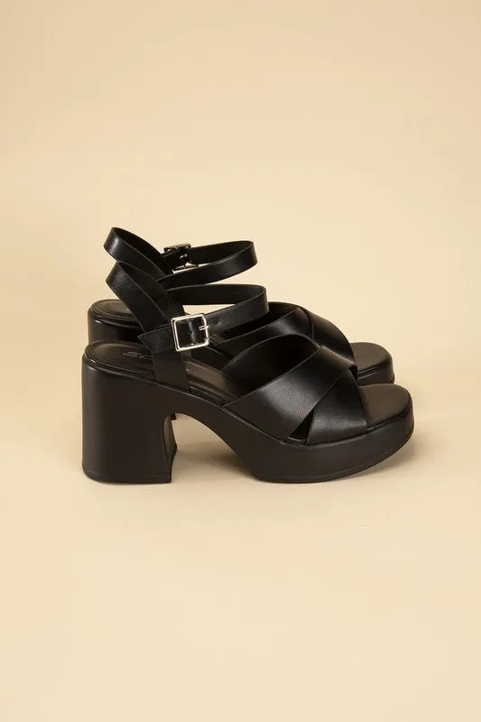 Heels - "Fortune Dynamic" CRISSCROSS SANDAL